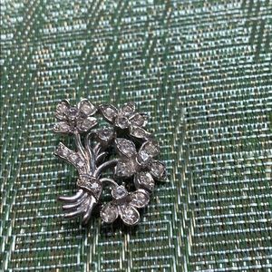 Rhinestone flower pin